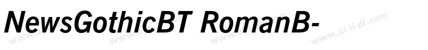 NewsGothicBT RomanB字体转换